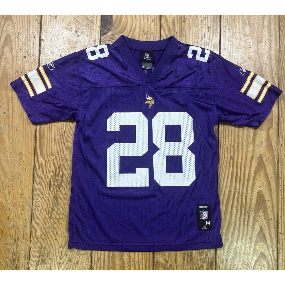 Adrian Peterson #28 Minnesota Vikings NFL Vintage Reebok Jersey Youth Medium